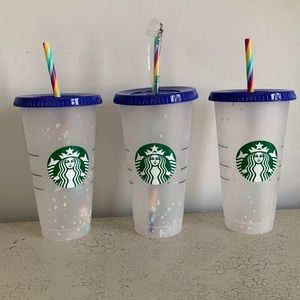 STARBUCKS rare confetti Cups.